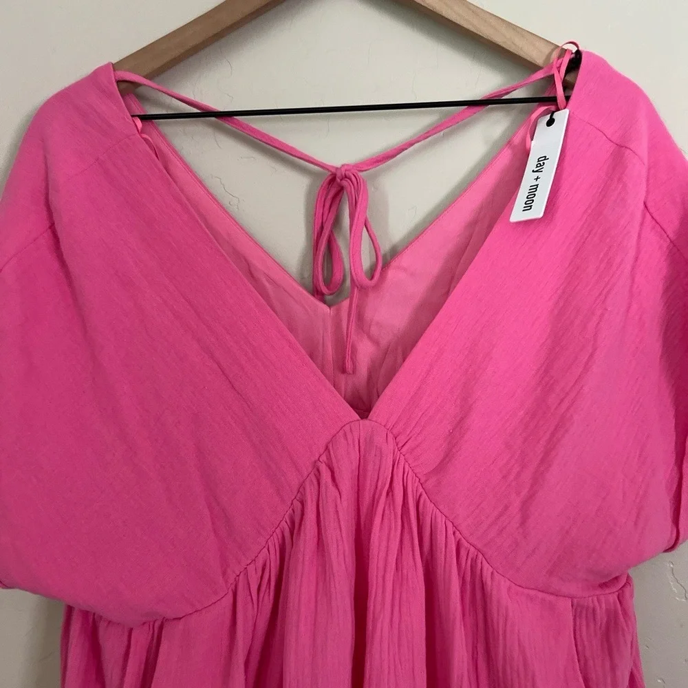 NWT Day+Moon Dress Babydoll Pink Oversized Medium - Picture 5 of 9